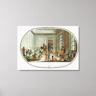 Maximilien de sårade Robespierre Canvastryck