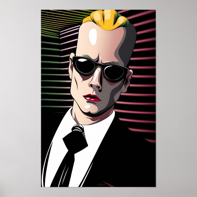 Maximillian Headroomer Rumor Ken Gage Retrowave Poster (Framsidan)
