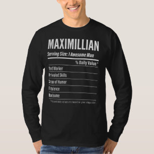 Maximillian Serve Storlek Nutrition Label Calories T Shirt