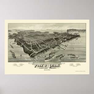 Maximums ö, MIG panorama- karta - 1886 Poster