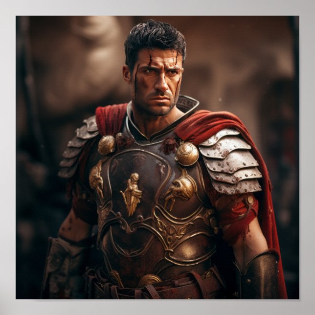Maximus as Retiarius Gladiator Poster - Roman Gene (Framsidan)
