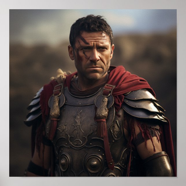 Maximus the Roman General as Retiarius Gladiator P Poster (Framsidan)