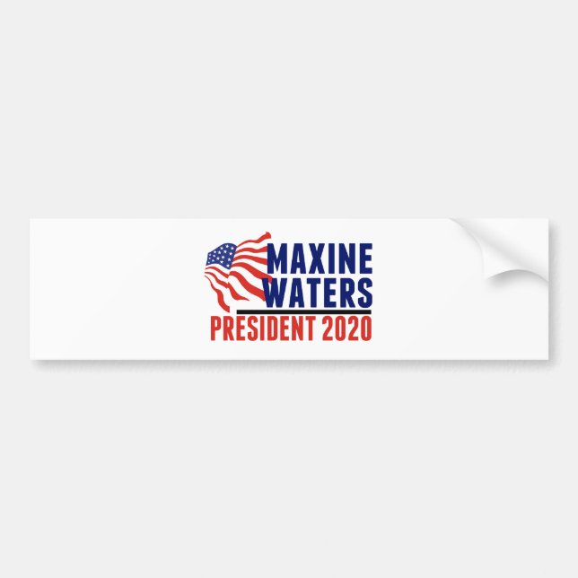 Maxine bevattnar för presidenten 2020 bildekal (Framsidan)
