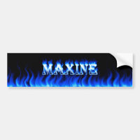Maxine blått avfyrar och flammar bildekaldesign