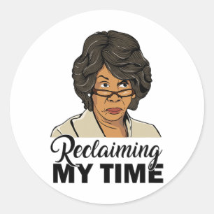 Maxine Vatten Reklamerar min tid resterande Runt Klistermärke
