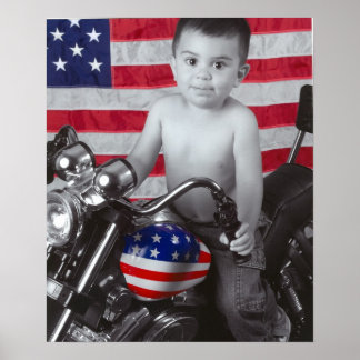 maxonbikewith-flagga poster