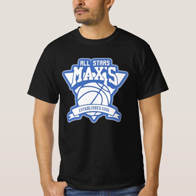 Max's All Stars Logotyp T-Shirt (svart) (Framsida)
