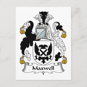 Maxwell Family Crest Vykort