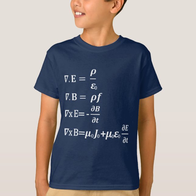 maxwell fysics equation tee shirt (Framsida)
