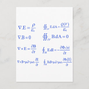 maxwell fysics equation vykort