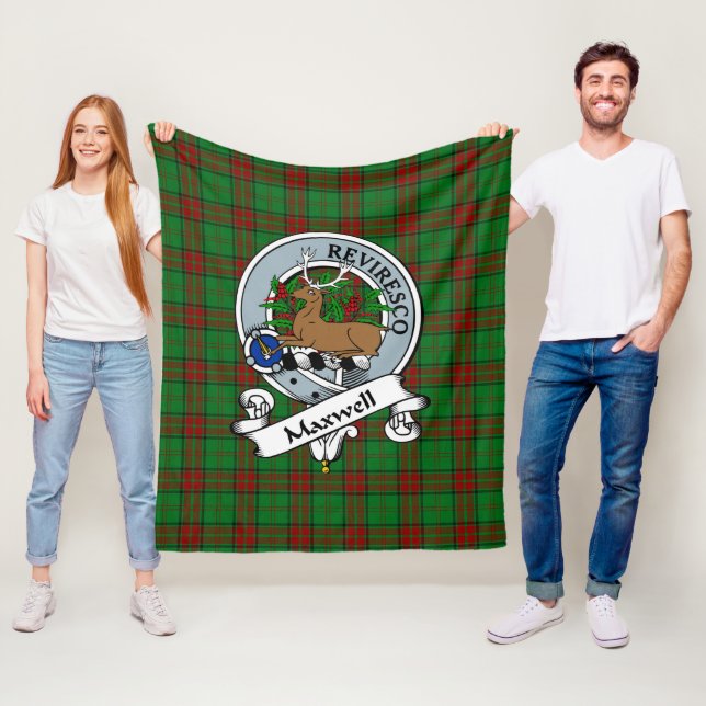 Maxwell Hunting Klan Badge Tartan Play Fleecefilt (På plats)