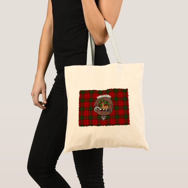Maxwell Klan Badge Tartan Tote Tygkasse (Framsida (produkt))