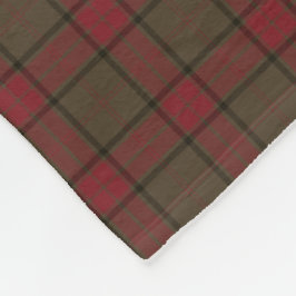 Maxwell Klan Red och Brown Hunting Tartan Fleecefilt