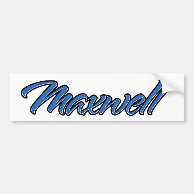Maxwell Namn blue Aufkleber Sticker Autoaufkleber Bildekal (Framsidan)