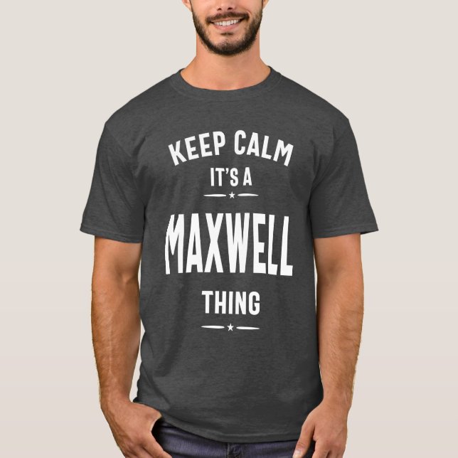 Maxwell Personlig Namn Birthday Gift T Shirt (Framsida)