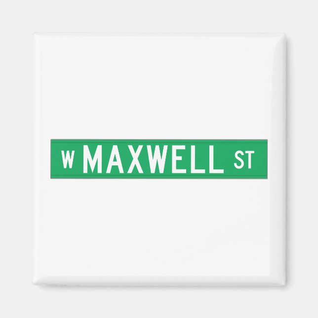 Maxwell Street, Chicago, IL Street Sign Magnet (Framsidan)