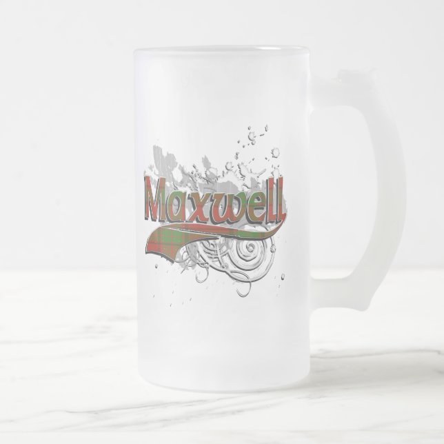 Maxwell Tartan Grunge Frostat Ölglas (Höger)