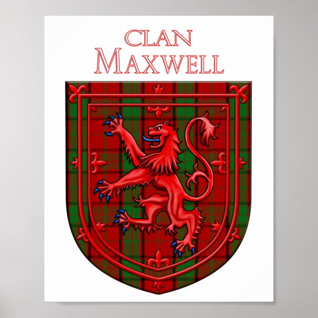 Maxwell Tartan Scottish Play Lejon Rampant Poster (Framsidan)
