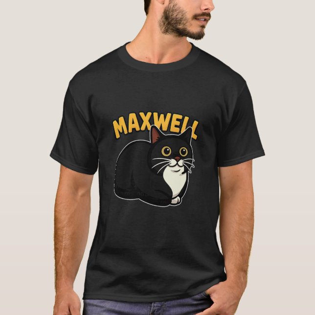 Maxwell The Spinning Cat Meme T Shirt (Framsida)