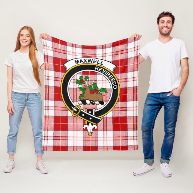 Maxwellklanens Plaid Tartan Rutmönster Fleecefilt (På plats)