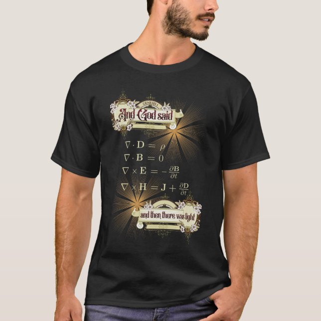 Maxwells ekvationer, och sen blev det ljus. t shirt (Framsida)