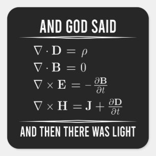 Maxwells Equations Maxwell Maxwells Math 1BK1 Fyrkantigt Klistermärke