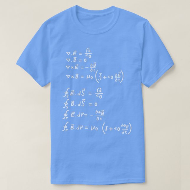 Maxwellx27s ekvation Physics Math Science 1 T Shirt (Design framsida)