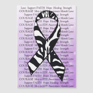 May är EDS Awareness Month Zebra Magnet