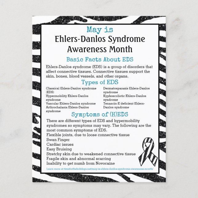 May är Ehlers-Danlos Syndrome Awareness Month Flygblad (Framsidan)