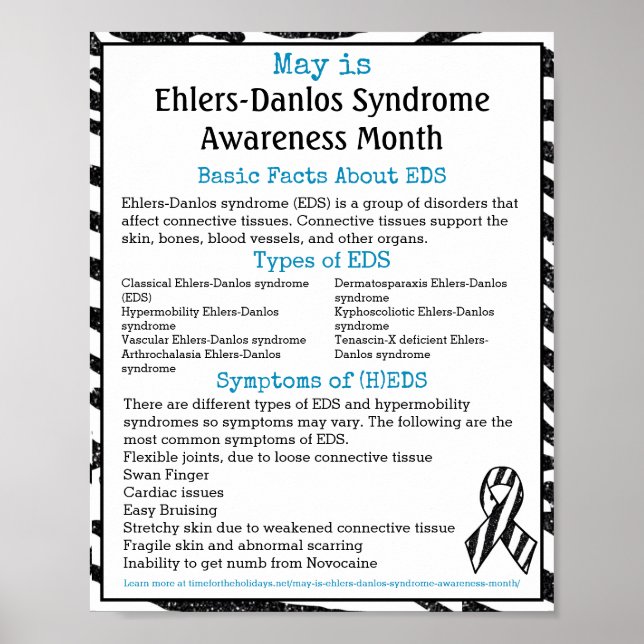 May är Ehlers-Danlos Syndrome Awareness Month Poster (Framsidan)