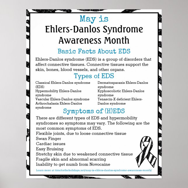 May är Ehlers-Danlos Syndrome Awareness Month Poster (Framsidan)