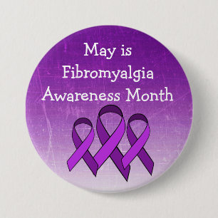 May är Fibromyalgia Awareness Button Knapp