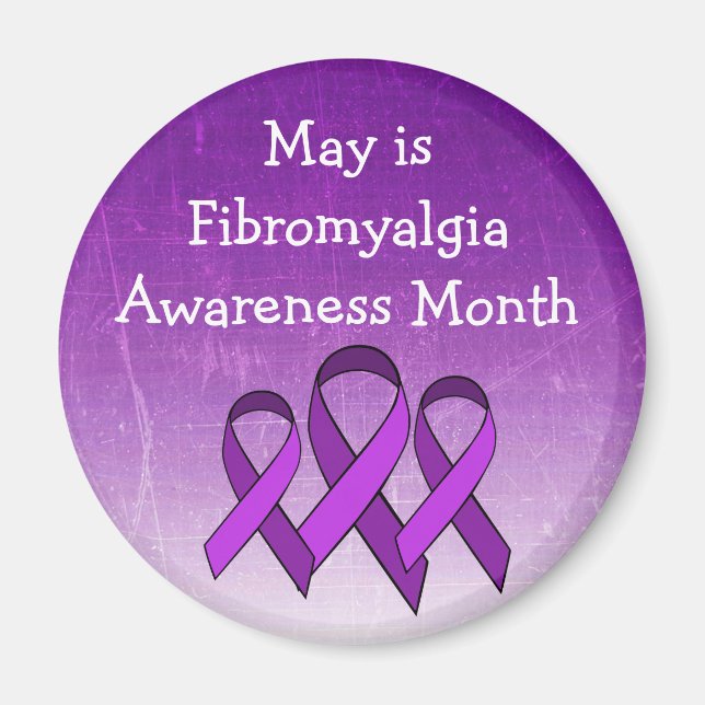 May är Fibromyalgia Awareness Month Magnet (Framsidan)