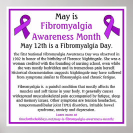 May är Fibromyalgia Awareness Month Poster
