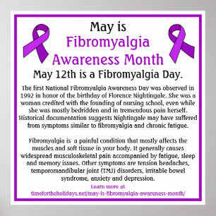 May är Fibromyalgia Awareness Month Poster