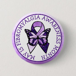 May är Fibromyalgia Butterfly Awareness Month Knapp