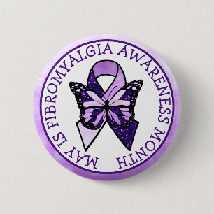May är Fibromyalgia Butterfly Awareness Month Knapp