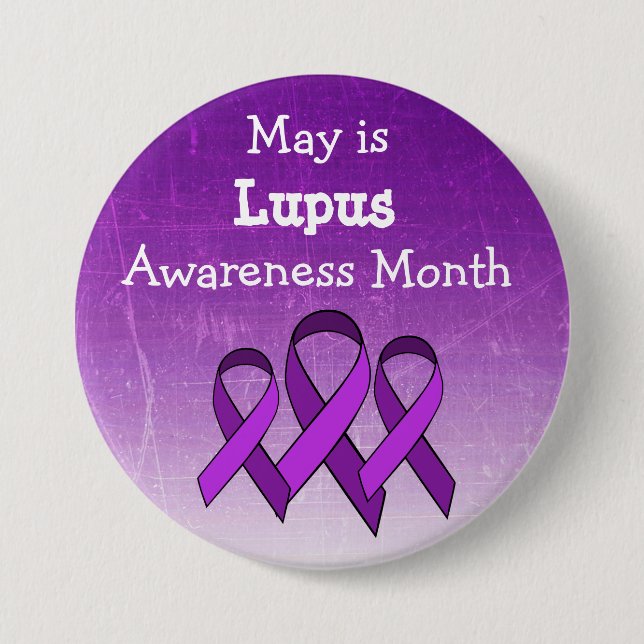 May är Lupus Awareness Button Knapp (Framsida)