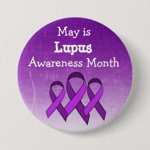 May är Lupus Awareness Button Knapp