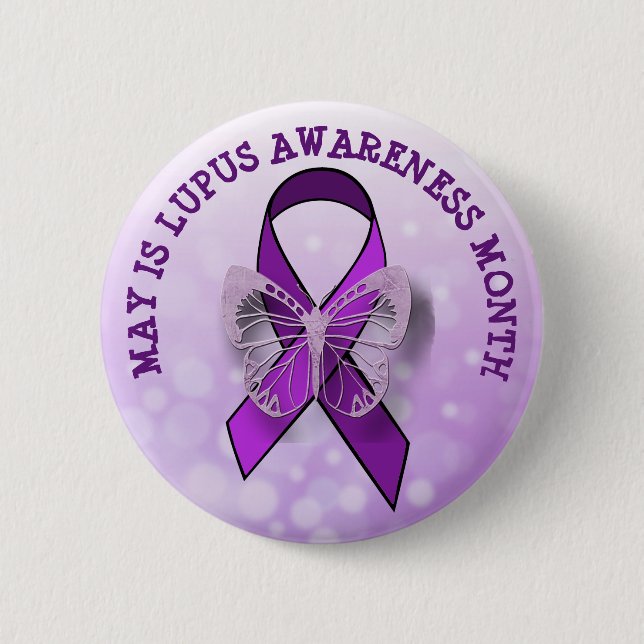 May är Lupus Awareness Month Knapp (Framsida)