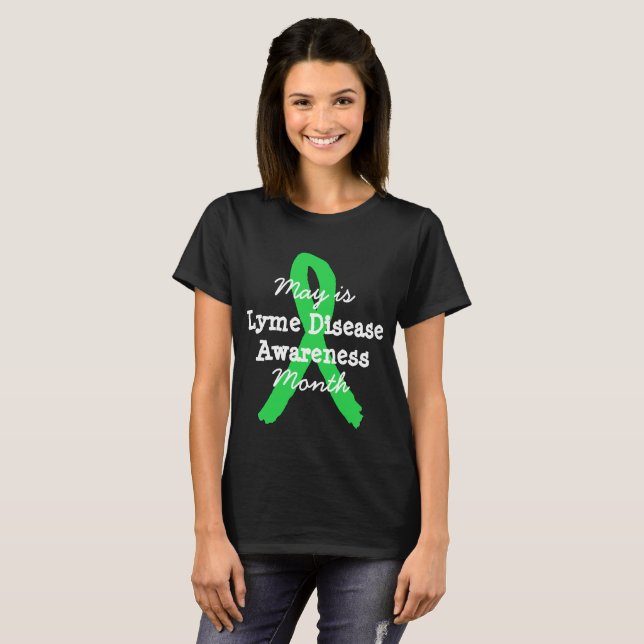 May är Lyme Disease Awareness Month Shirts T-shirt (Hel framsida)