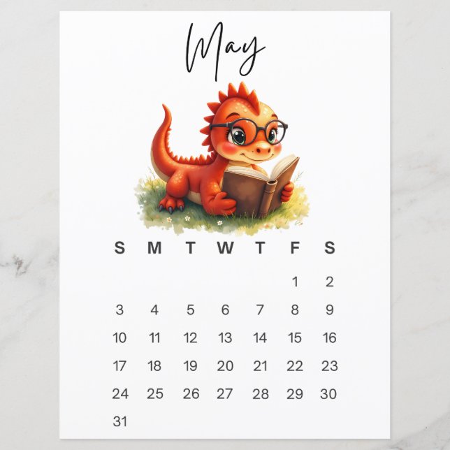 May Baby Dragon Sweet Fantasy Monthly Calendar (Framsida)