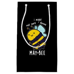 May-bee Funny Insekt Bee Pun Mörk BG