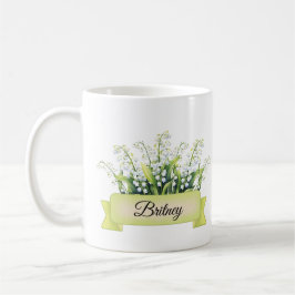 May Birth Flower Personlig Lily of the Valley Kaffemugg
