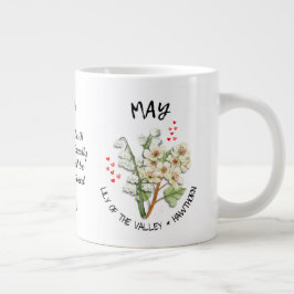 MAY Birth Month Flower Christian Custom Name Jumbo Mugg