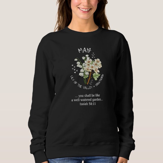 MAY Birth Month Flower Christian T Shirt (Framsida)
