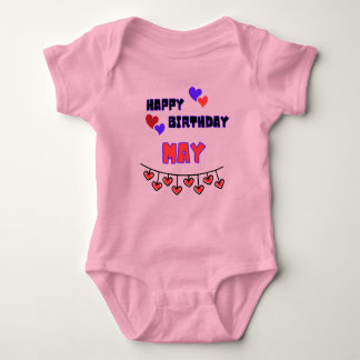 May Birthday Baby Bodykostym T Shirt