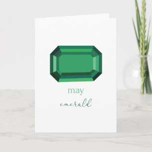 May Birthstone Emerald Kort