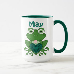 May Birthstone Frog kaffe mugg