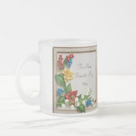 May Blommars Hawthorn and Lily of the Valley Frostad Glasmugg